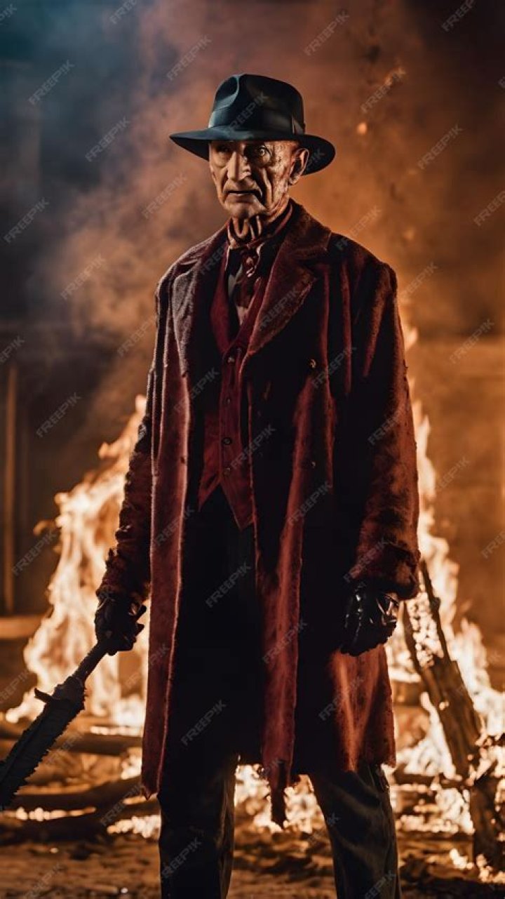 Freddy Krueger on fire in A Nightmare on Elm Street