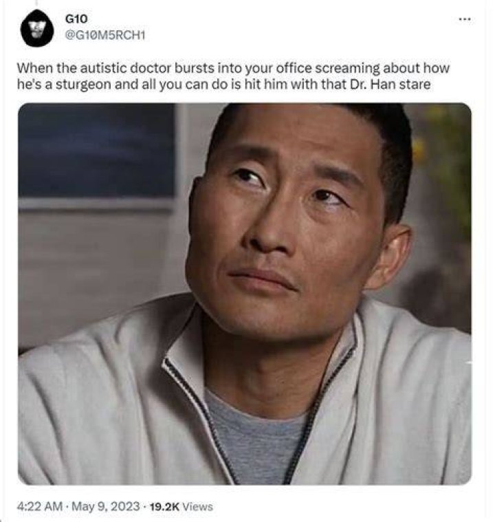 Memes depicting Dr. Han as a "chad"