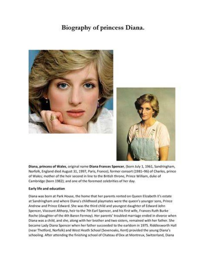 Princess Diana Biography