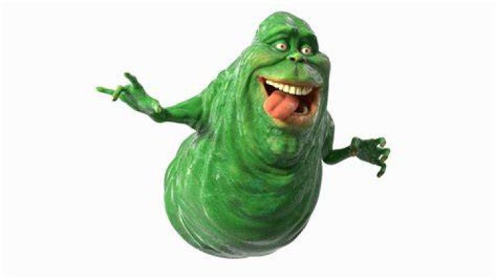 Slimer flying at the screen in 'Ghostbusters: Frozen Empire'